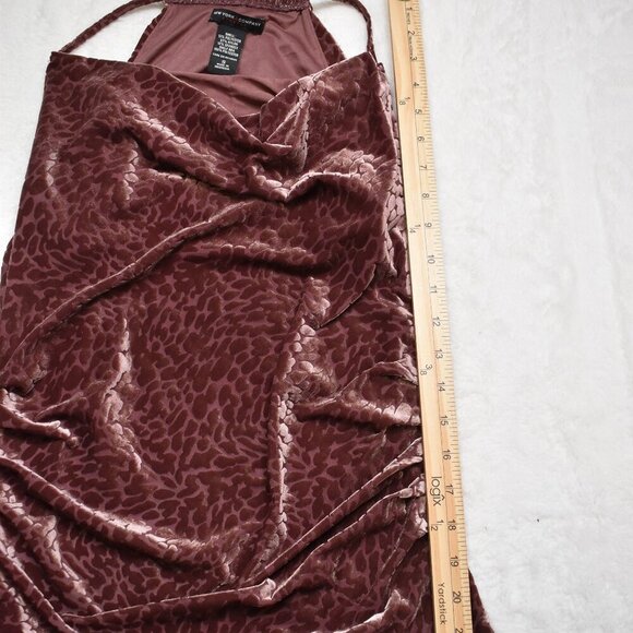 NY & Co Burnout Velvet Top Sz S Draped Ruched Whimsigoth Holiday Boho Party - Picture 11 of 15